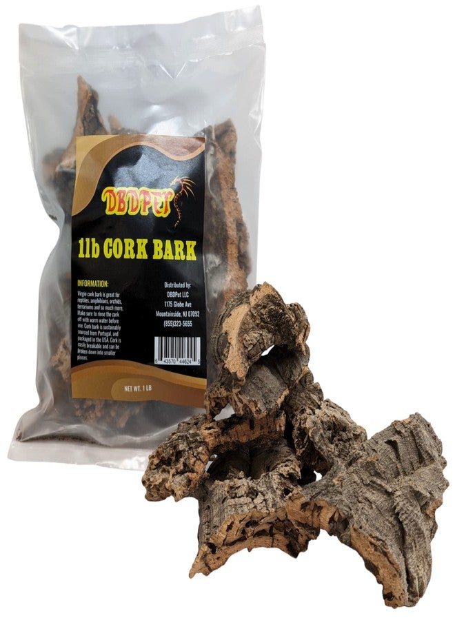 DBDPet Virgin Reptile Cork Bark- Assorted Pieces (Rounds, Half Rounds, and Flats by Weight) for Reptiles, Amphibians, Orchids, Frogs, Terrariums and More! (1lb of Assorted Pieces) - Image 1